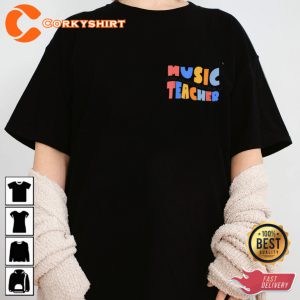 Music Teacher Sing Play Dance Create Explore Trendy T-shirt