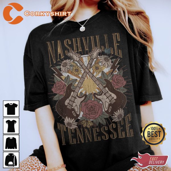 Nashville Graphic Tennessee Music City T-Shirt