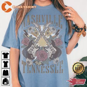 Nashville Graphic Tennessee Music City T-Shirt