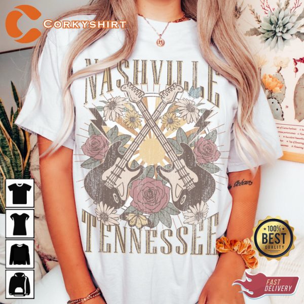 Nashville Graphic Tennessee Music City T-Shirt