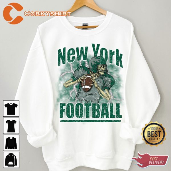 New York Jets National Football League Skeleton Vintage Sweatshirt