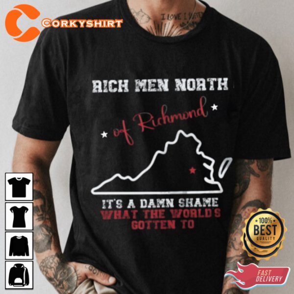 Oliver Anthony Rich Men Its A Damn Shame Music T-Shirt