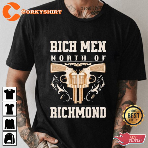 Oliver Anthony Rich Men Western Country Vibes Music T-Shirt