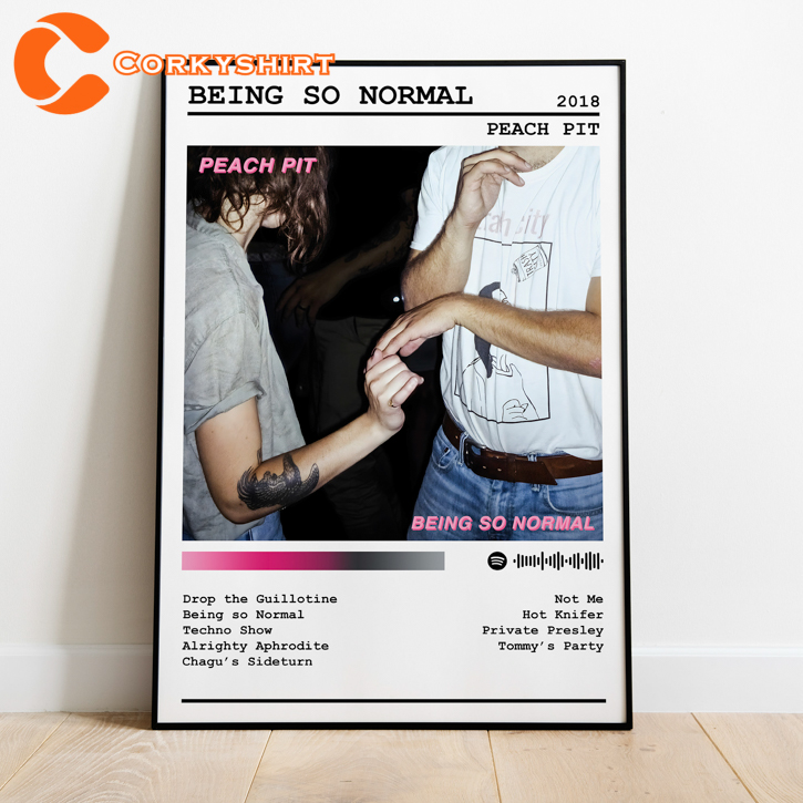 Peach Pit Print Being So Normal Music Wall Art Poster