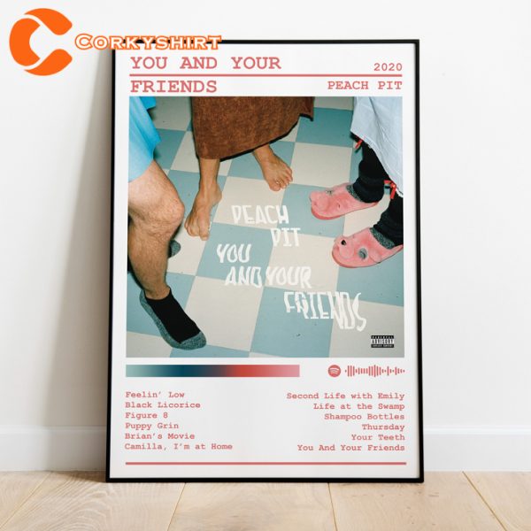 Peach Pit Print You And Your Friends Wall Art Poster Music Poster