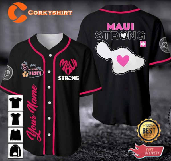 Personalized Baseball Maui Strong Jersey Shirt