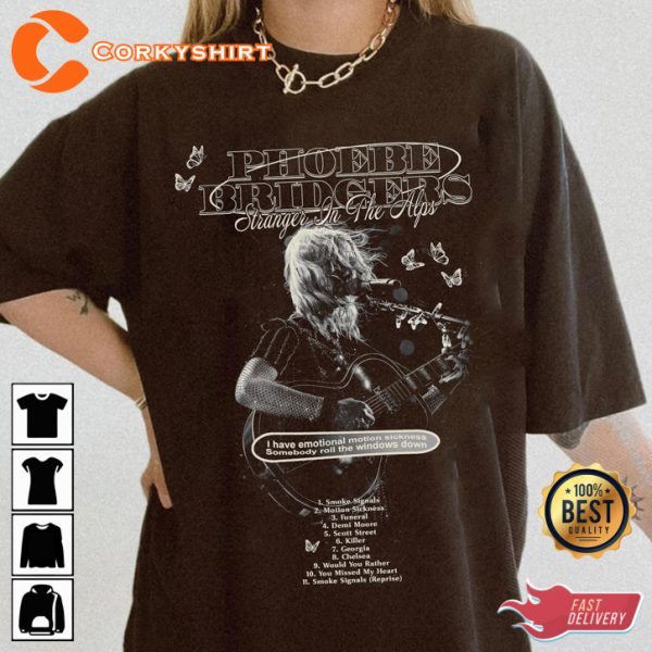 Phoebe Bridgers Stranger In The Alps Album I Have Emotional Motion Sickness Concert T-Shirt