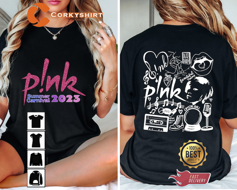 Pink Music  Singer Summer Carnival 2023 Tour T-Shirt