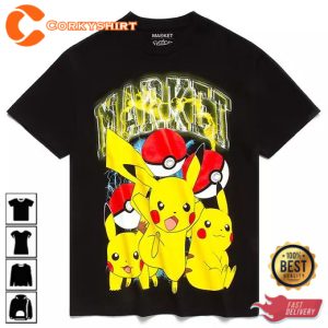 Pokemon Pikachu Cute Electric Mouse Satoshi Ash Ketchum T-Shirt