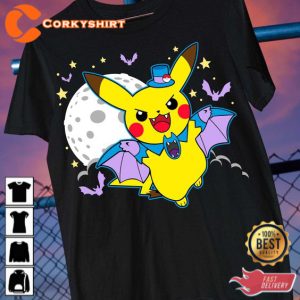 Pokemon Pikachu Dracula Costume Halloween 2023 Celebrate Outfit T-Shirt