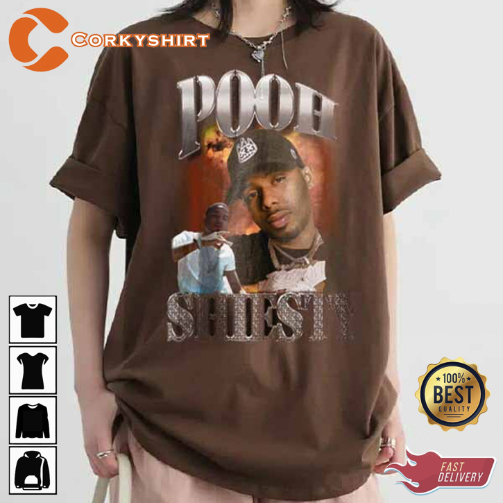 Pooh Shiesty Rap Hip Hop Trendy Fanwear Unisex T-Shirt