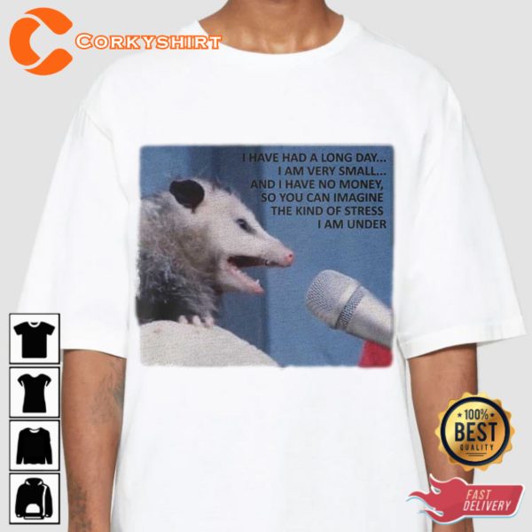 Possum Interview Long Day No Money Funny Designed T-shirt