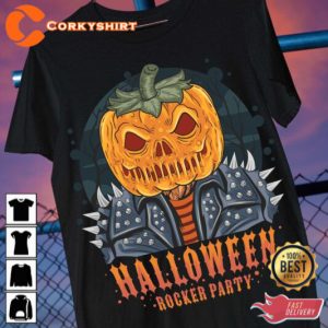 Pumpkin Rider Halloween Rock Party Halloween 2023 Celebrate Outfit T-Shirt