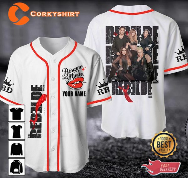 Rebelde Tour 2023 Jersey Shirt Personalized Baseball Gift Bags