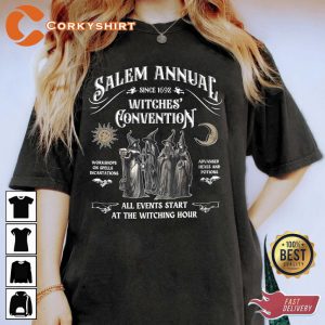 Salem Witch Convention Start Witching Halloween Horror Inspired T-Shirt