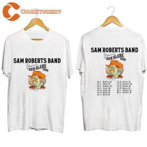 Sam Roberts Band Tour 2024 The Adventures Of Ben Blank Concert T-shirt