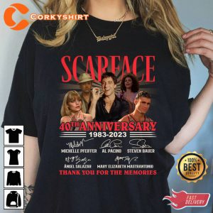 Scarface Movie 1983 40th Anniversary T-Shirt