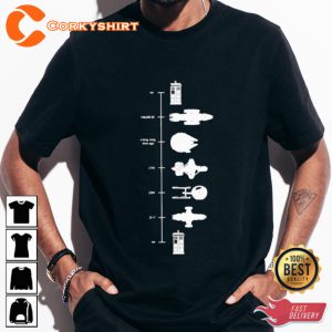 Sci-fi Spaceship Timeline History Unisex T-shirt