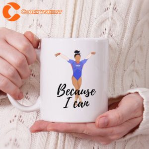 Simone Biles Because I Can Olympics Fan Motivational Coffee Mug