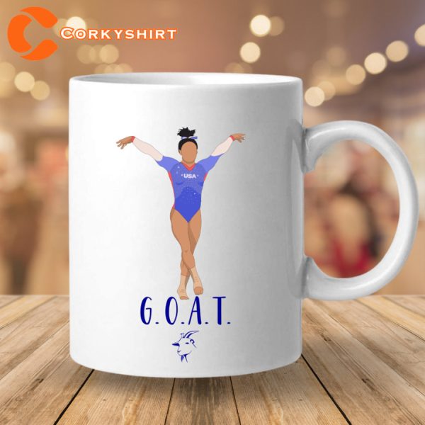 Simone Biles Inspired Goat Olympics 2021 Gold Medal Ceramic Mug