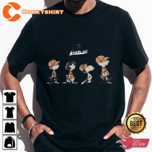 Snoopy Houston Astros Cartoon Trendy T-shirt