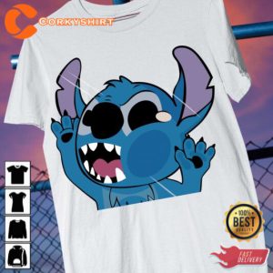 Stitch Blue Alien Cute Disney Cartoon Unisex T-Shirt