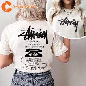 Stussy 8 Ball Please Call Double Sided Unisex T-Shirt