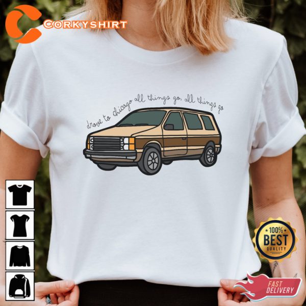 Sufjan Stevens Drove To Chicago All Things Go Indie Folk Music T-Shirt