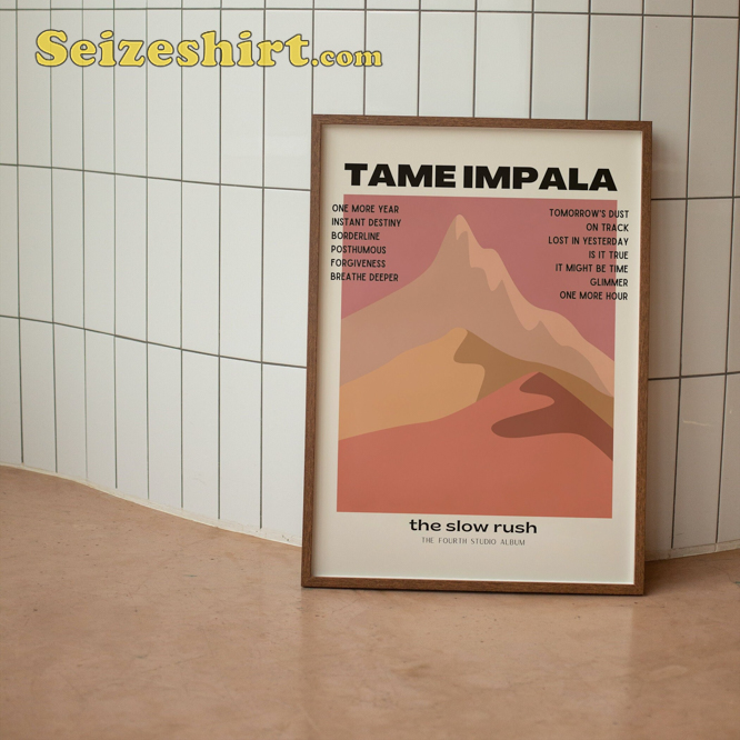 Tame Impala Album Art Print The Slow Rush Vintage Poster