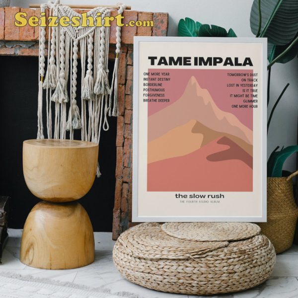 Tame Impala Album Art Print The Slow Rush Vintage Poster