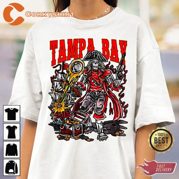 Tampa Bay Buccaneers Captain Fear Football Skeleton Sweatshirt