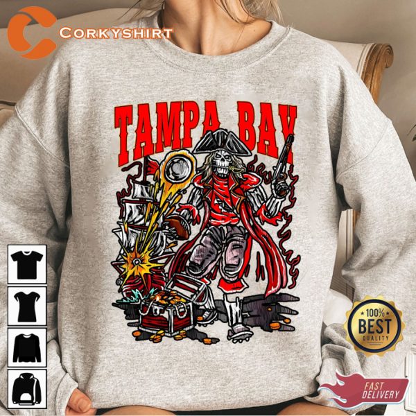 Tampa Bay Buccaneers Captain Fear Football Skeleton Sweatshirt