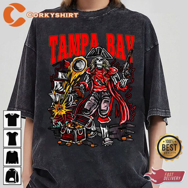 Tampa Bay Buccaneers Captain Fear Football Skeleton Sweatshirt