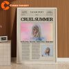Taylor Swift Lover Cruel Summer Album Cover Newspaper Print Wall Art Poster