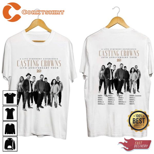 The Casting Crowns 20th Anniversary Tour Fanwear Style Fashion T-Shirt