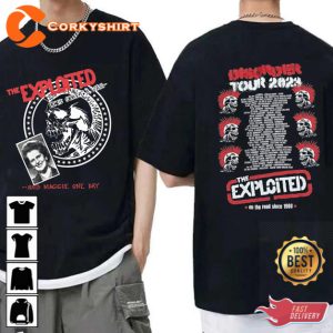 The Exploited Disorder Tour 2023 Dead Cities Punk Rock Legends Concert T-Shirt