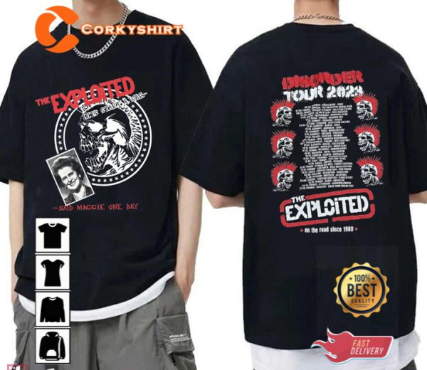 The Exploited Disorder Tour 2023 Dead Cities Punk Rock Legends Concert T-Shirt