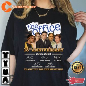 The Office Movie 2005-2023 Thank You For The Memories 18th Anniversary T-shirt