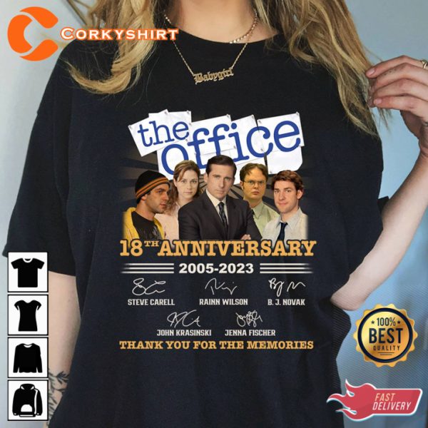 The Office Movie 2005-2023 Thank You For The Memories 18th Anniversary T-shirt