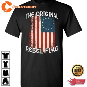 The Original American Flag Patriot Rebel Flag Unisex T-Shirt