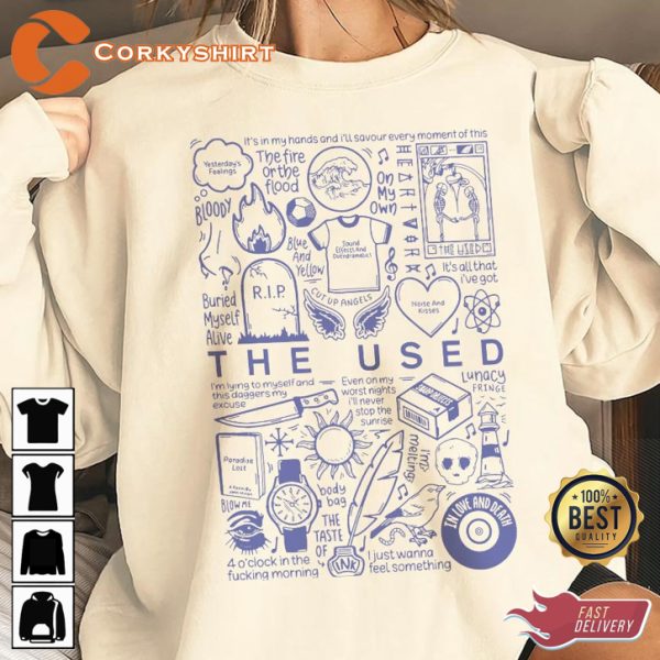 The Used Band Album American Rock The Tatse Concert T-Shirt