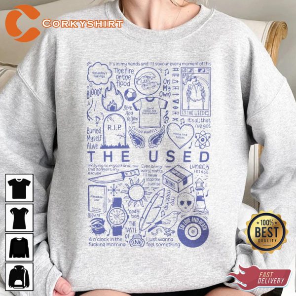 The Used Band Album American Rock The Tatse Concert T-Shirt