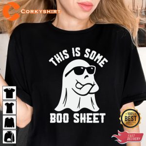 This Is Some Boo Sheet Spooky Ghost Halloween 2023 Celebrate Outfit T-Shirt
