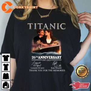 Titanic Thank You For The Memories 1997 2022 26th Anniversary T-Shirt