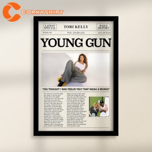 Tori Kelly Retro Young Gun Newspaper Print Wall Art Poster