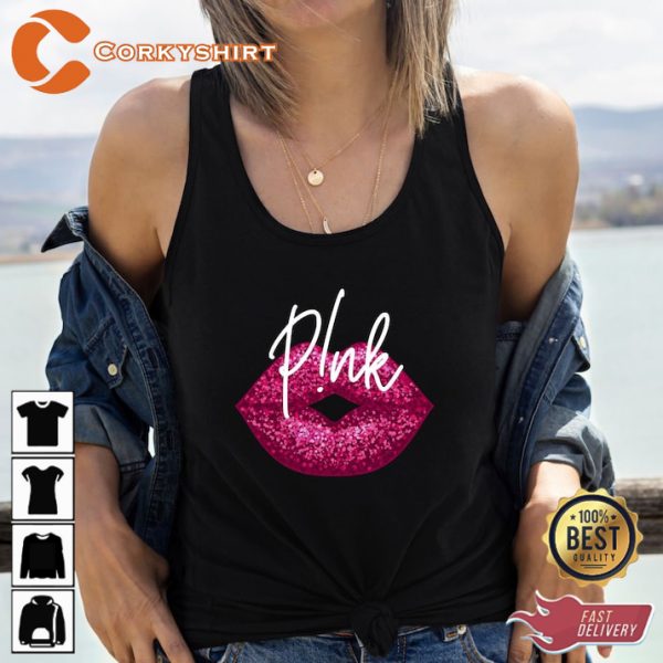 Trendy Pink Tank Top For Music Lovers Concert Tee For Pink