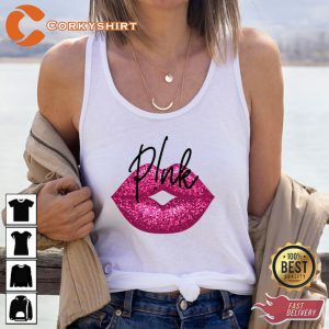 Trendy Pink Tank Top For Music Lovers Concert Tee For Pink