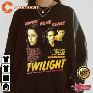 Twilight Saga Vampire Wolf Romance Graphic Sweatshirt
