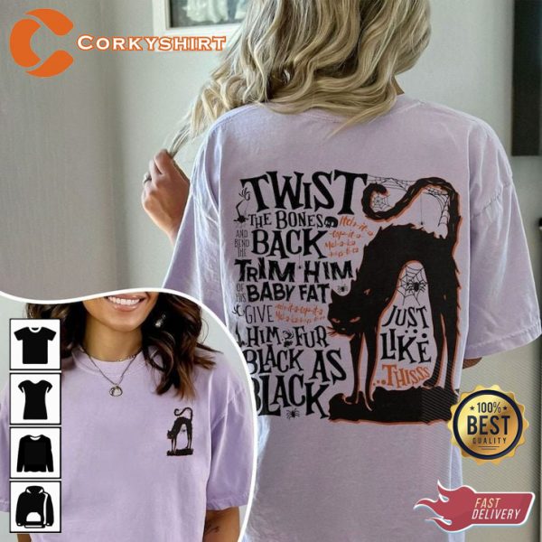 Twist The Bones Double Side Baby Fat Halloween Horror Inspired T-Shirt