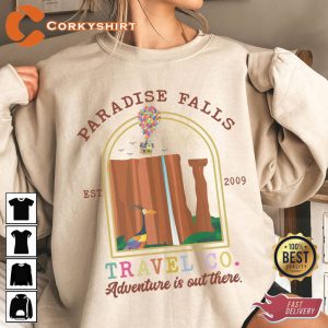 Up Paradise Falls Est 2009 Travel Co Adventure Sweatshirt